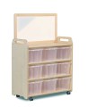 Kast B90 x D40 x H128 cm Esdoorn met Spiegel, opzet Spiegel en 9 Bakken Tangara Groothandel Kinderopvang en kinderdagverblijf inrichting (112)